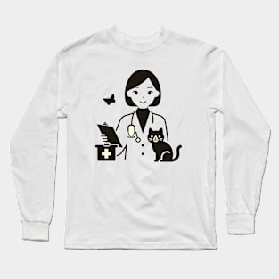 cat doctor and helper Long Sleeve T-Shirt